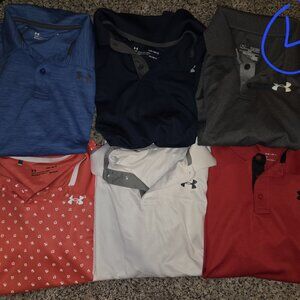 UNDER ARMOUR dri-fit performance polos BOY'S size LARGE 14 16